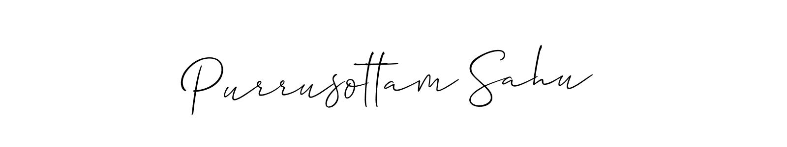 Purrusottam Sahu stylish signature style. Best Handwritten Sign (Allison_Script) for my name. Handwritten Signature Collection Ideas for my name Purrusottam Sahu. Purrusottam Sahu signature style 2 images and pictures png