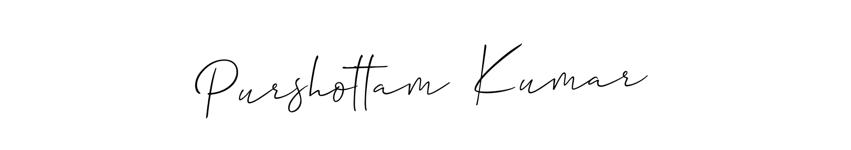 How to make Purshottam  Kumar name signature. Use Allison_Script style for creating short signs online. This is the latest handwritten sign. Purshottam  Kumar signature style 2 images and pictures png