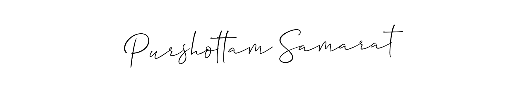 Also we have Purshottam Samarat name is the best signature style. Create professional handwritten signature collection using Allison_Script autograph style. Purshottam Samarat signature style 2 images and pictures png