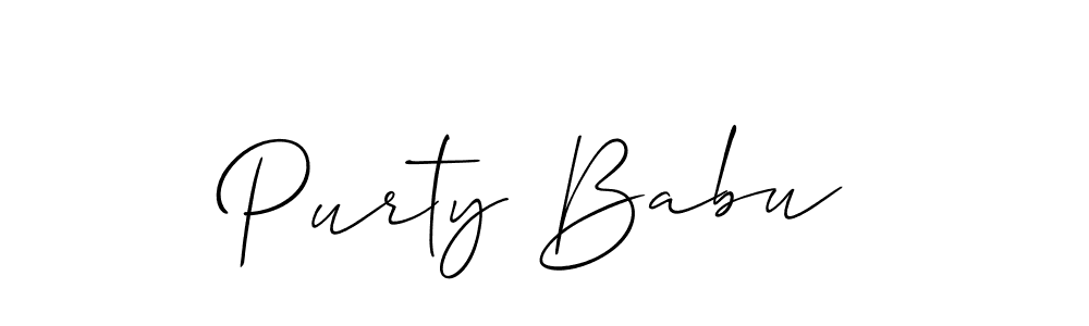 Also we have Purty Babu name is the best signature style. Create professional handwritten signature collection using Allison_Script autograph style. Purty Babu signature style 2 images and pictures png
