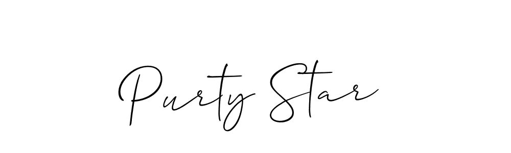 How to make Purty Star signature? Allison_Script is a professional autograph style. Create handwritten signature for Purty Star name. Purty Star signature style 2 images and pictures png