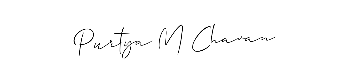 Best and Professional Signature Style for Purtya M Chavan. Allison_Script Best Signature Style Collection. Purtya M Chavan signature style 2 images and pictures png