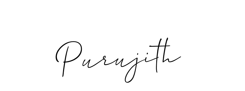 Make a beautiful signature design for name Purujith. With this signature (Allison_Script) style, you can create a handwritten signature for free. Purujith signature style 2 images and pictures png