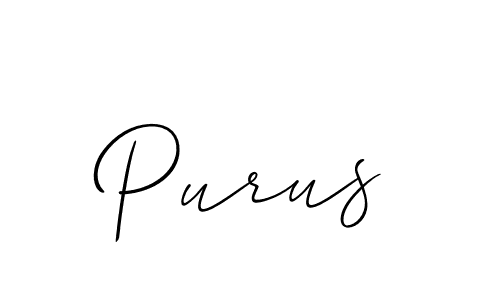 Design your own signature with our free online signature maker. With this signature software, you can create a handwritten (Allison_Script) signature for name Purus. Purus signature style 2 images and pictures png