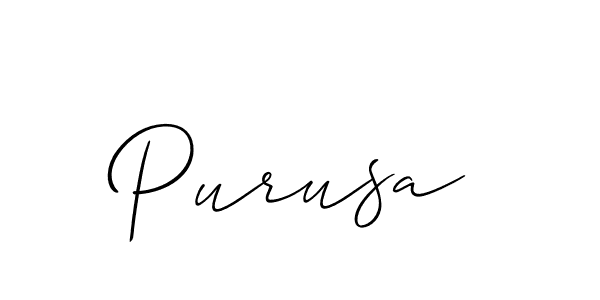 How to make Purusa name signature. Use Allison_Script style for creating short signs online. This is the latest handwritten sign. Purusa signature style 2 images and pictures png