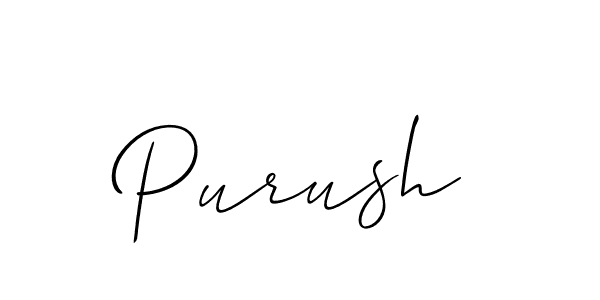 Design your own signature with our free online signature maker. With this signature software, you can create a handwritten (Allison_Script) signature for name Purush. Purush signature style 2 images and pictures png