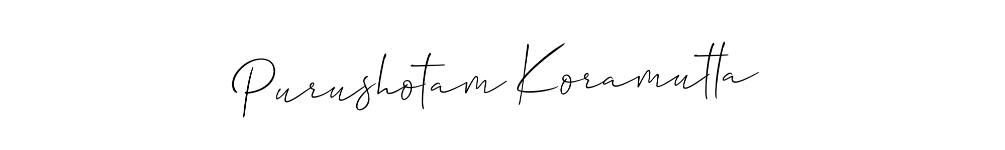 Purushotam Koramutla stylish signature style. Best Handwritten Sign (Allison_Script) for my name. Handwritten Signature Collection Ideas for my name Purushotam Koramutla. Purushotam Koramutla signature style 2 images and pictures png