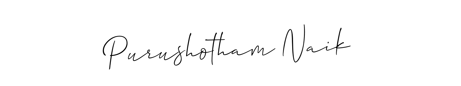 Use a signature maker to create a handwritten signature online. With this signature software, you can design (Allison_Script) your own signature for name Purushotham Naik. Purushotham Naik signature style 2 images and pictures png