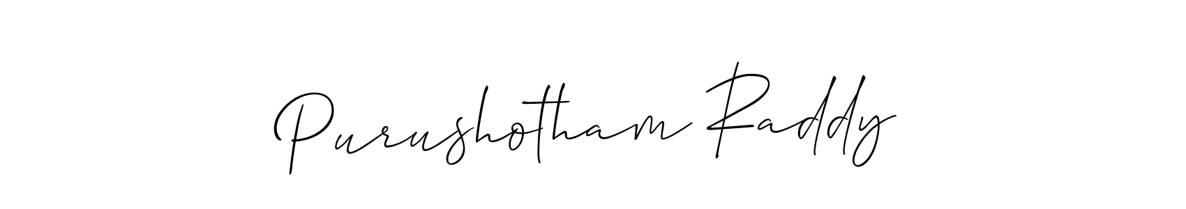 You should practise on your own different ways (Allison_Script) to write your name (Purushotham Raddy) in signature. don't let someone else do it for you. Purushotham Raddy signature style 2 images and pictures png
