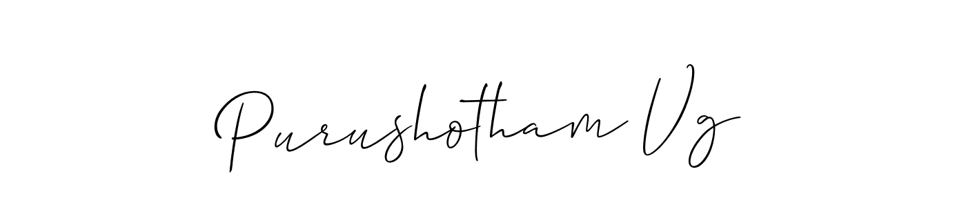Make a beautiful signature design for name Purushotham Vg. With this signature (Allison_Script) style, you can create a handwritten signature for free. Purushotham Vg signature style 2 images and pictures png