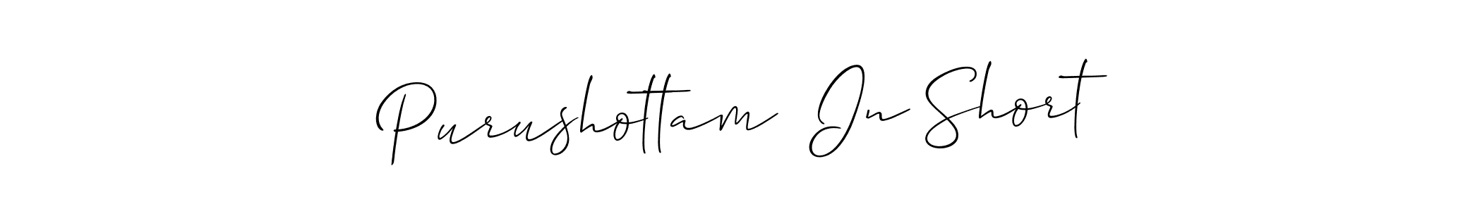 How to make Purushottam  In Short name signature. Use Allison_Script style for creating short signs online. This is the latest handwritten sign. Purushottam  In Short signature style 2 images and pictures png