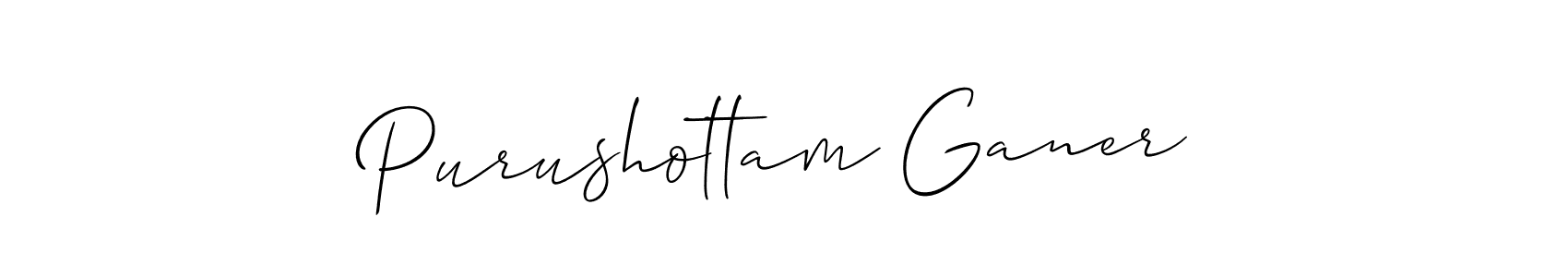 Make a beautiful signature design for name Purushottam Ganer. With this signature (Allison_Script) style, you can create a handwritten signature for free. Purushottam Ganer signature style 2 images and pictures png