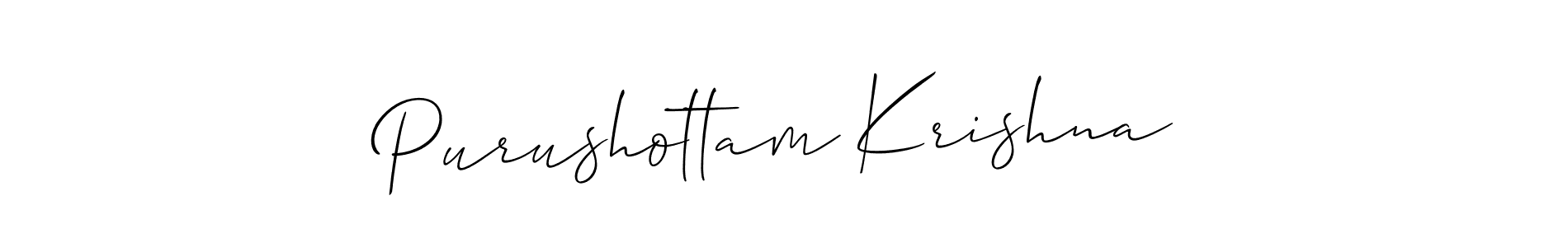 Design your own signature with our free online signature maker. With this signature software, you can create a handwritten (Allison_Script) signature for name Purushottam Krishna. Purushottam Krishna signature style 2 images and pictures png