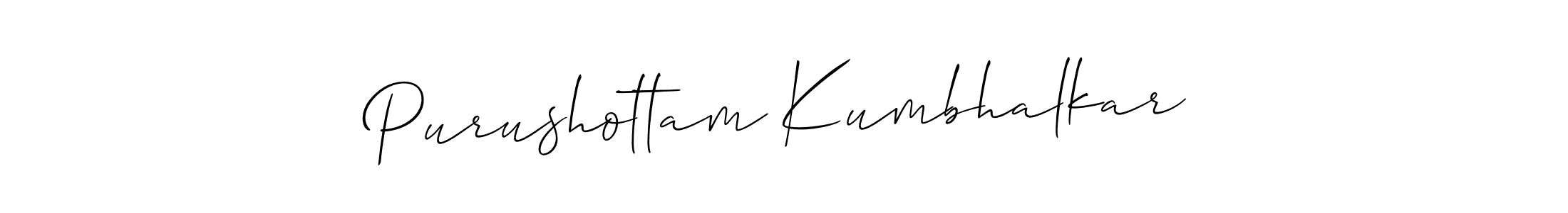 Purushottam Kumbhalkar stylish signature style. Best Handwritten Sign (Allison_Script) for my name. Handwritten Signature Collection Ideas for my name Purushottam Kumbhalkar. Purushottam Kumbhalkar signature style 2 images and pictures png