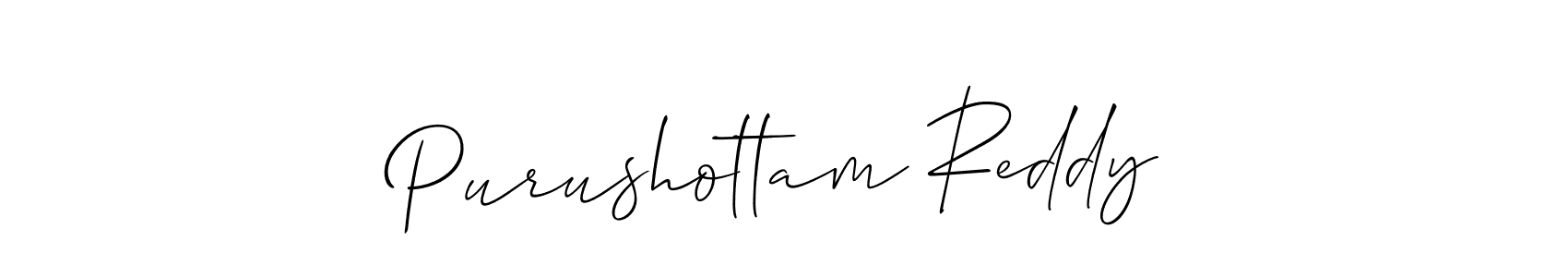 Use a signature maker to create a handwritten signature online. With this signature software, you can design (Allison_Script) your own signature for name Purushottam Reddy. Purushottam Reddy signature style 2 images and pictures png