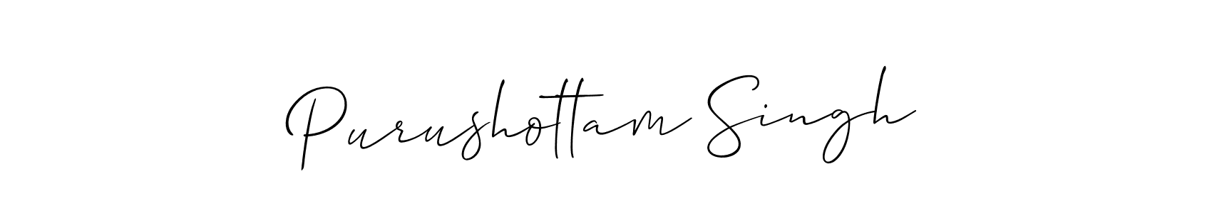 Make a beautiful signature design for name Purushottam Singh. With this signature (Allison_Script) style, you can create a handwritten signature for free. Purushottam Singh signature style 2 images and pictures png
