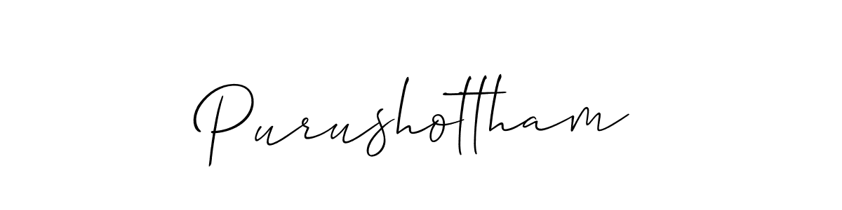 How to make Purushottham name signature. Use Allison_Script style for creating short signs online. This is the latest handwritten sign. Purushottham signature style 2 images and pictures png