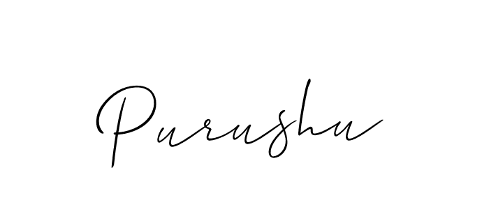 Allison_Script is a professional signature style that is perfect for those who want to add a touch of class to their signature. It is also a great choice for those who want to make their signature more unique. Get Purushu name to fancy signature for free. Purushu signature style 2 images and pictures png