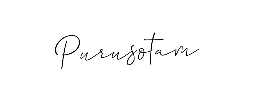 Use a signature maker to create a handwritten signature online. With this signature software, you can design (Allison_Script) your own signature for name Purusotam. Purusotam signature style 2 images and pictures png