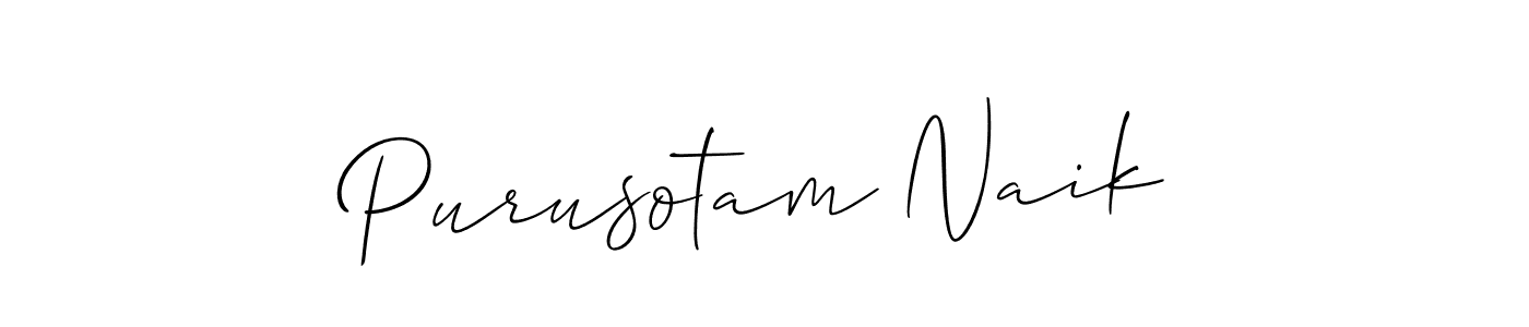 Use a signature maker to create a handwritten signature online. With this signature software, you can design (Allison_Script) your own signature for name Purusotam Naik. Purusotam Naik signature style 2 images and pictures png