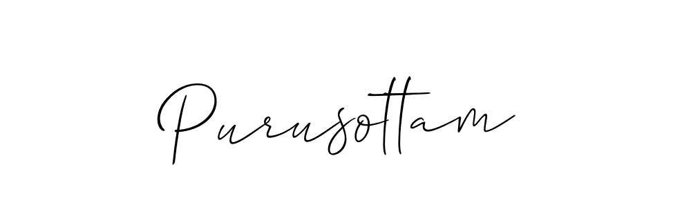 Make a beautiful signature design for name Purusottam. With this signature (Allison_Script) style, you can create a handwritten signature for free. Purusottam signature style 2 images and pictures png
