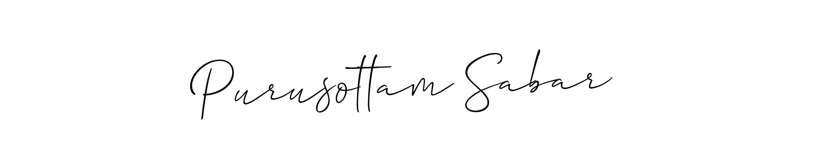 Design your own signature with our free online signature maker. With this signature software, you can create a handwritten (Allison_Script) signature for name Purusottam Sabar. Purusottam Sabar signature style 2 images and pictures png