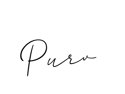 Make a beautiful signature design for name Purv. Use this online signature maker to create a handwritten signature for free. Purv signature style 2 images and pictures png