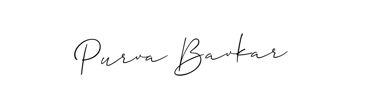 Also we have Purva Bavkar name is the best signature style. Create professional handwritten signature collection using Allison_Script autograph style. Purva Bavkar signature style 2 images and pictures png