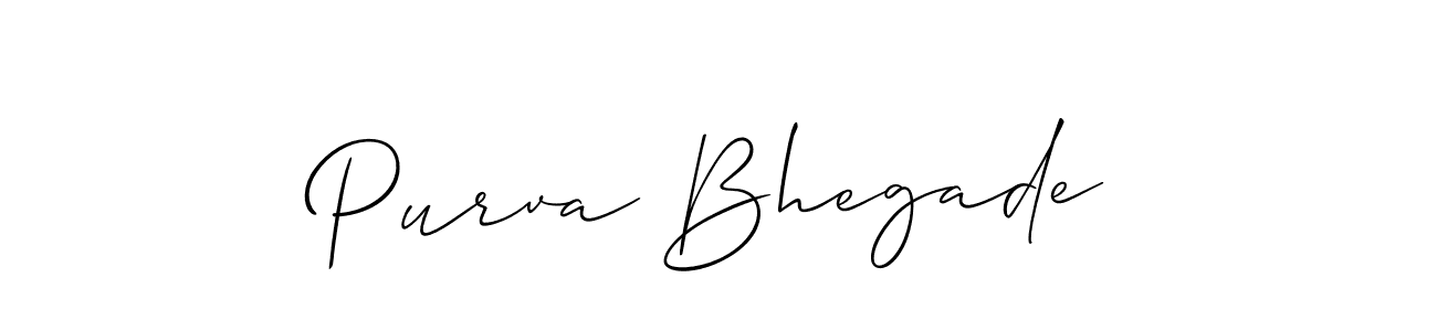 You should practise on your own different ways (Allison_Script) to write your name (Purva Bhegade) in signature. don't let someone else do it for you. Purva Bhegade signature style 2 images and pictures png