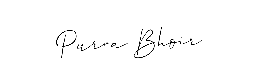 Make a short Purva Bhoir signature style. Manage your documents anywhere anytime using Allison_Script. Create and add eSignatures, submit forms, share and send files easily. Purva Bhoir signature style 2 images and pictures png
