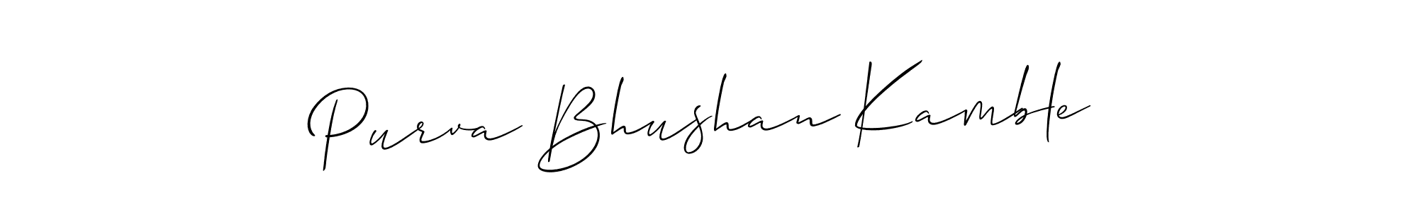 Purva Bhushan Kamble stylish signature style. Best Handwritten Sign (Allison_Script) for my name. Handwritten Signature Collection Ideas for my name Purva Bhushan Kamble. Purva Bhushan Kamble signature style 2 images and pictures png
