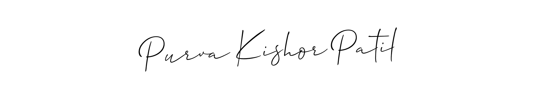 How to make Purva Kishor Patil signature? Allison_Script is a professional autograph style. Create handwritten signature for Purva Kishor Patil name. Purva Kishor Patil signature style 2 images and pictures png