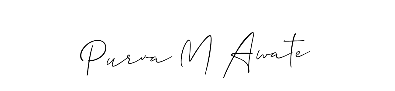 You can use this online signature creator to create a handwritten signature for the name Purva M Awate. This is the best online autograph maker. Purva M Awate signature style 2 images and pictures png