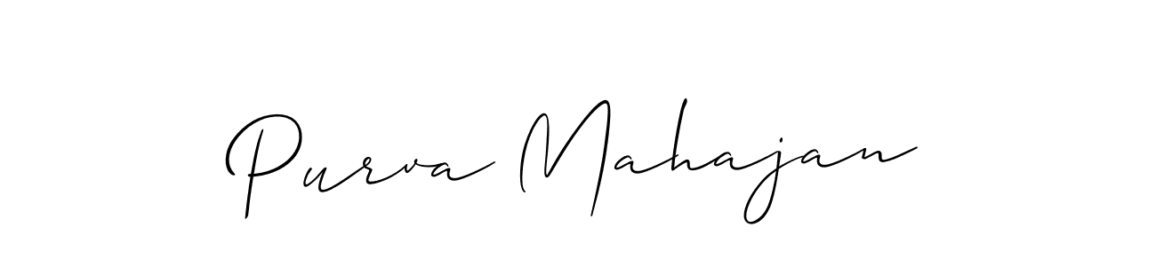 Also we have Purva Mahajan name is the best signature style. Create professional handwritten signature collection using Allison_Script autograph style. Purva Mahajan signature style 2 images and pictures png