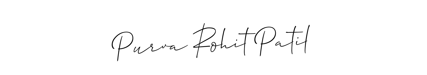 Also we have Purva Rohit Patil name is the best signature style. Create professional handwritten signature collection using Allison_Script autograph style. Purva Rohit Patil signature style 2 images and pictures png