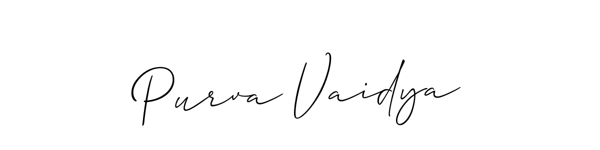 Similarly Allison_Script is the best handwritten signature design. Signature creator online .You can use it as an online autograph creator for name Purva Vaidya. Purva Vaidya signature style 2 images and pictures png