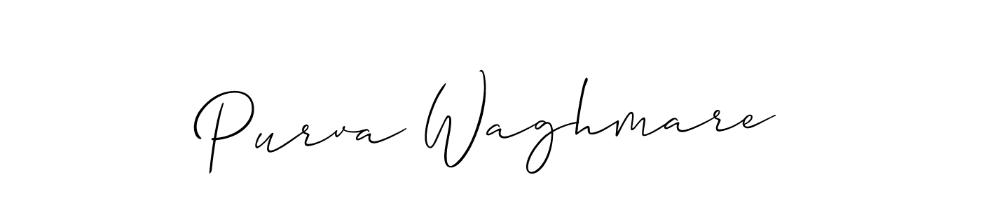 Make a beautiful signature design for name Purva Waghmare. Use this online signature maker to create a handwritten signature for free. Purva Waghmare signature style 2 images and pictures png