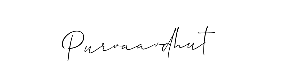 The best way (Allison_Script) to make a short signature is to pick only two or three words in your name. The name Purvaavdhut include a total of six letters. For converting this name. Purvaavdhut signature style 2 images and pictures png
