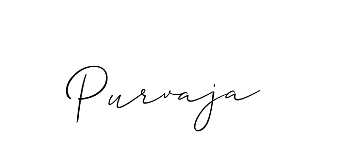 It looks lik you need a new signature style for name Purvaja. Design unique handwritten (Allison_Script) signature with our free signature maker in just a few clicks. Purvaja signature style 2 images and pictures png