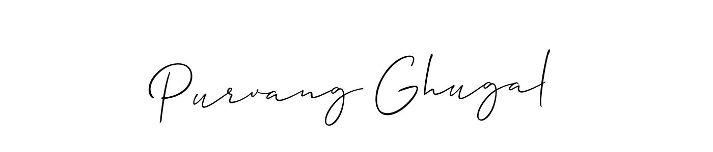 Design your own signature with our free online signature maker. With this signature software, you can create a handwritten (Allison_Script) signature for name Purvang Ghugal. Purvang Ghugal signature style 2 images and pictures png