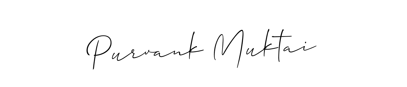Make a beautiful signature design for name Purvank Muktai. Use this online signature maker to create a handwritten signature for free. Purvank Muktai signature style 2 images and pictures png