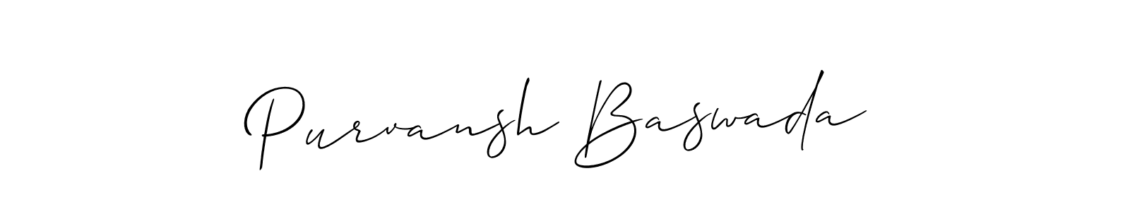 Best and Professional Signature Style for Purvansh Baswada. Allison_Script Best Signature Style Collection. Purvansh Baswada signature style 2 images and pictures png