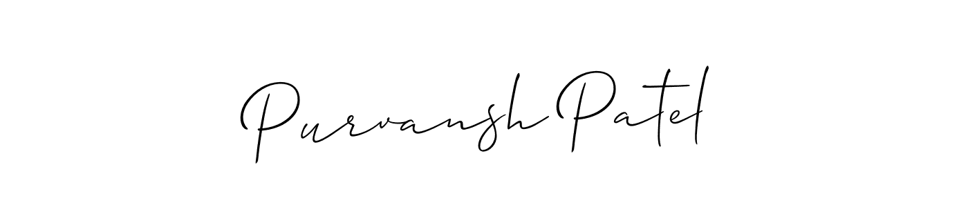 This is the best signature style for the Purvansh Patel name. Also you like these signature font (Allison_Script). Mix name signature. Purvansh Patel signature style 2 images and pictures png