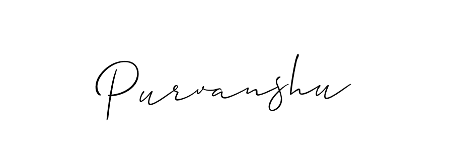 It looks lik you need a new signature style for name Purvanshu. Design unique handwritten (Allison_Script) signature with our free signature maker in just a few clicks. Purvanshu signature style 2 images and pictures png