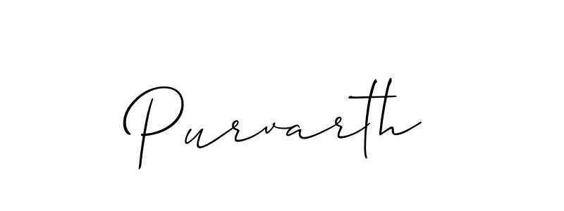 Also You can easily find your signature by using the search form. We will create Purvarth name handwritten signature images for you free of cost using Allison_Script sign style. Purvarth signature style 2 images and pictures png