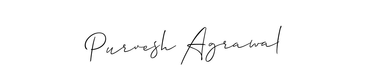 The best way (Allison_Script) to make a short signature is to pick only two or three words in your name. The name Purvesh Agrawal include a total of six letters. For converting this name. Purvesh Agrawal signature style 2 images and pictures png