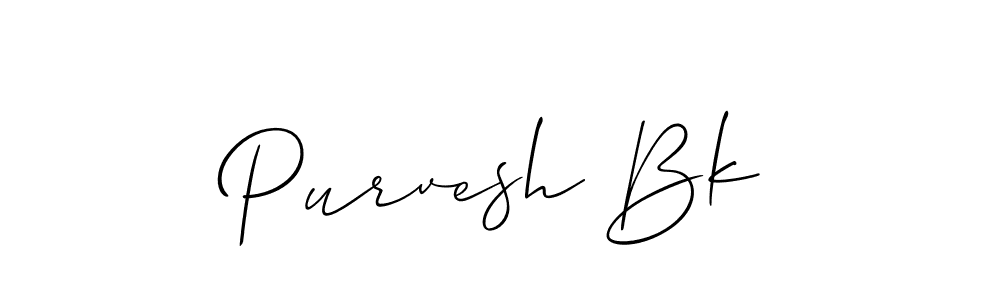 Make a beautiful signature design for name Purvesh Bk. Use this online signature maker to create a handwritten signature for free. Purvesh Bk signature style 2 images and pictures png