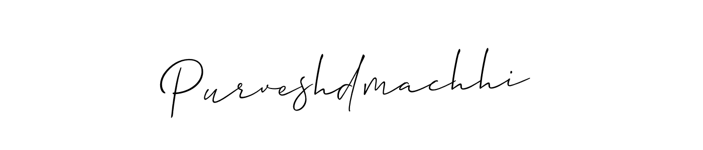 The best way (Allison_Script) to make a short signature is to pick only two or three words in your name. The name Purveshdmachhi include a total of six letters. For converting this name. Purveshdmachhi signature style 2 images and pictures png