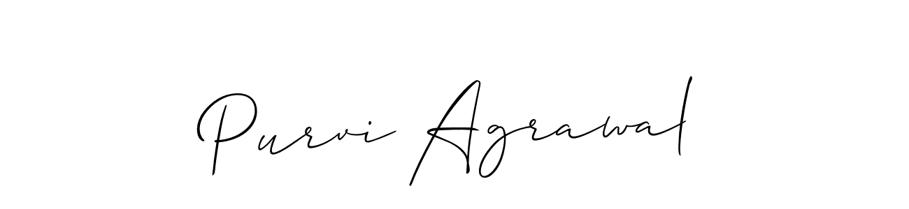 Create a beautiful signature design for name Purvi Agrawal. With this signature (Allison_Script) fonts, you can make a handwritten signature for free. Purvi Agrawal signature style 2 images and pictures png