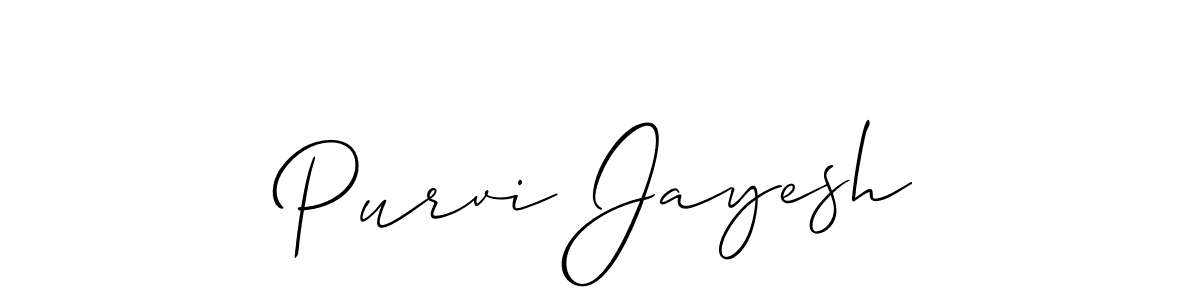 The best way (Allison_Script) to make a short signature is to pick only two or three words in your name. The name Purvi Jayesh include a total of six letters. For converting this name. Purvi Jayesh signature style 2 images and pictures png